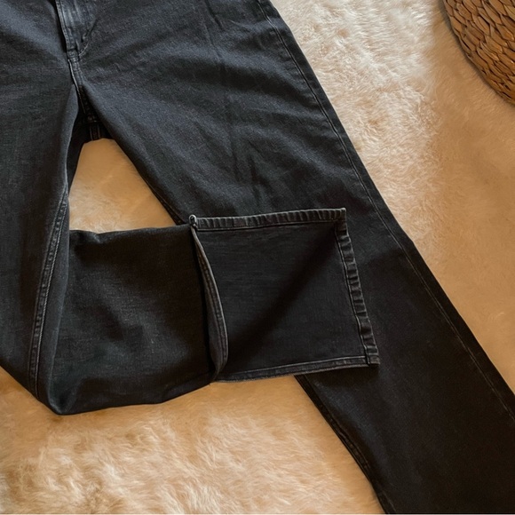 A&F High-Rise Vent Split Hem Skinny Jean in Black 34 / 18 Short - Picture 16 of 16